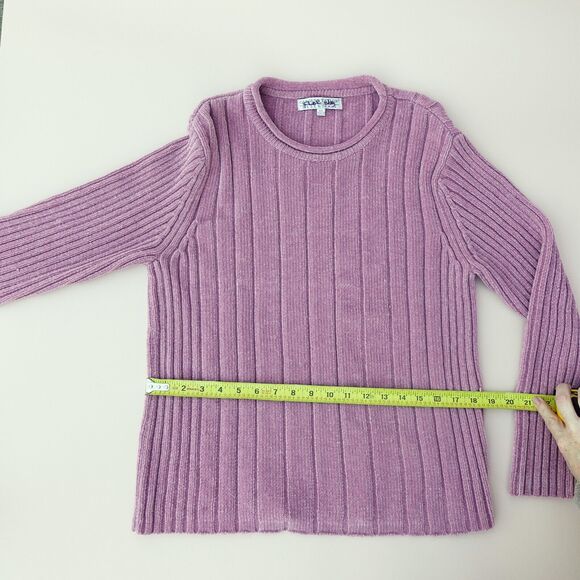 Essentials By Carolyn Taylor Sweater Women Small Light Pink Tight Knit Crew Neck - Picture 11 of 12